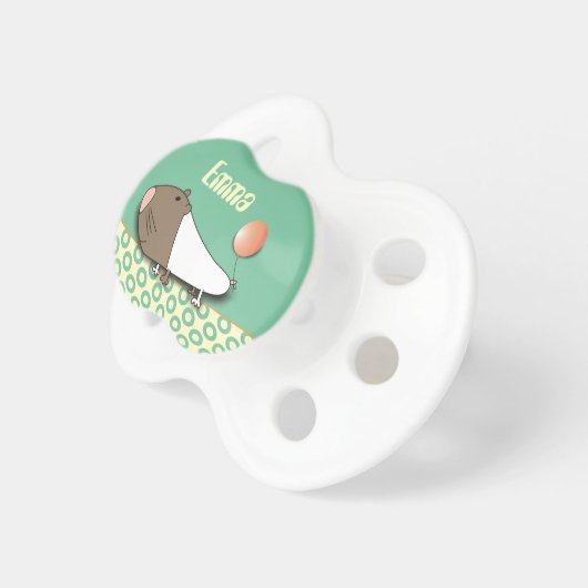 Cute Guinea Pig Personalized Baby Pacifiers (Front Right)