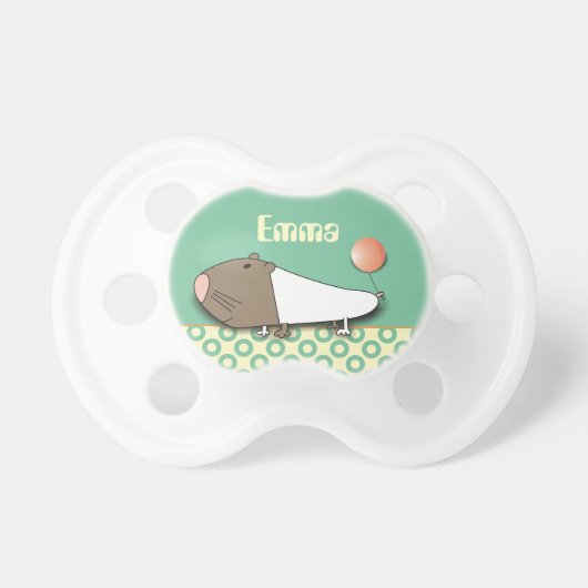 Cute Guinea Pig Personalized Baby Pacifiers (Front)