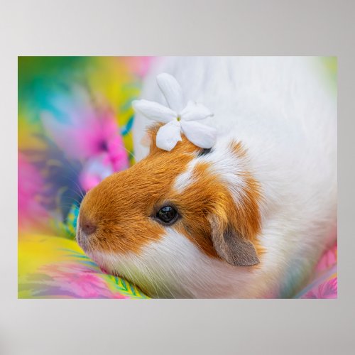 Cute Guinea Pig Pet Poster