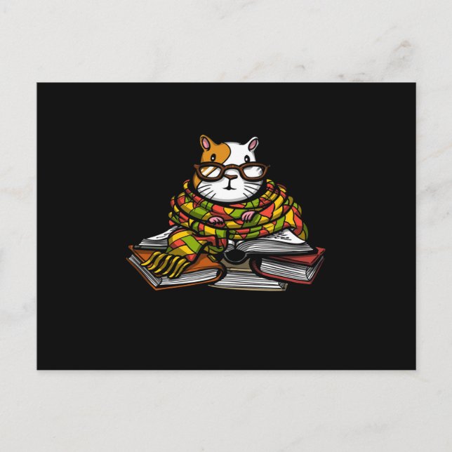 Cute Guinea Pig Read Book | Cute Pet Lover Postcard (Front)