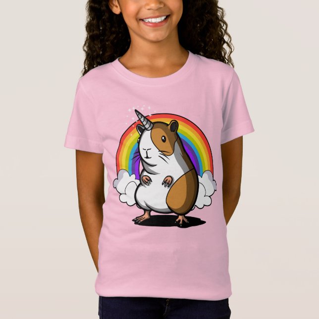 Cute Guinea Pig Unicorn Cavy Pet T-Shirt (Front)