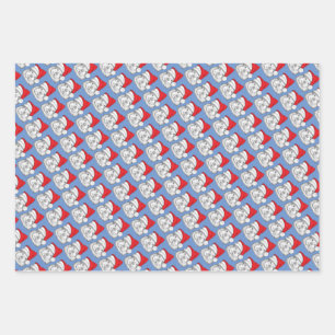 Cute Guinea Pig with Christmas hat, personalized  Wrapping Paper Sheets