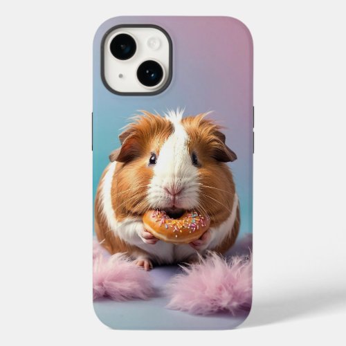 Cute Guinea Pig With Donut Pastel Gradient  Case_Mate iPhone 14 Case