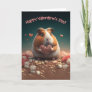Cute Guinea Pig with Heart Valentine's Day Holiday Card