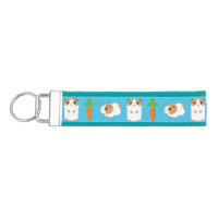 Cute Guinea Pigs and Carrots Pattern Blue