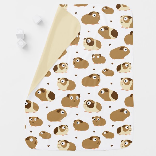 Cute Guinea Pigs Baby Blanket (In Situ)