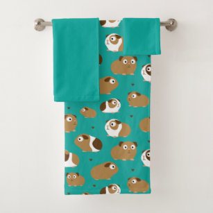 Cute Guinea Pigs Bath Towel Set