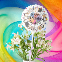 Cute Guinea Pigs Birthday Balloon