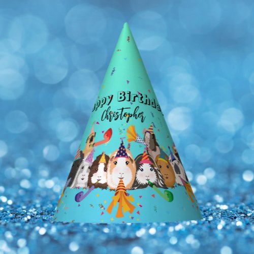 Cute Guinea Pigs Boy Birthday Party Hat