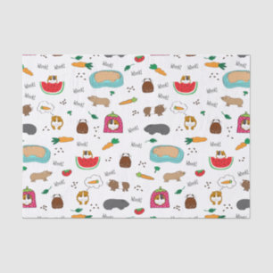 Cute Guinea Pigs Cavy Pets Tissue Paper