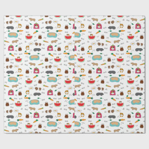 Cute Guinea Pigs Cavy Pets Wrapping Paper