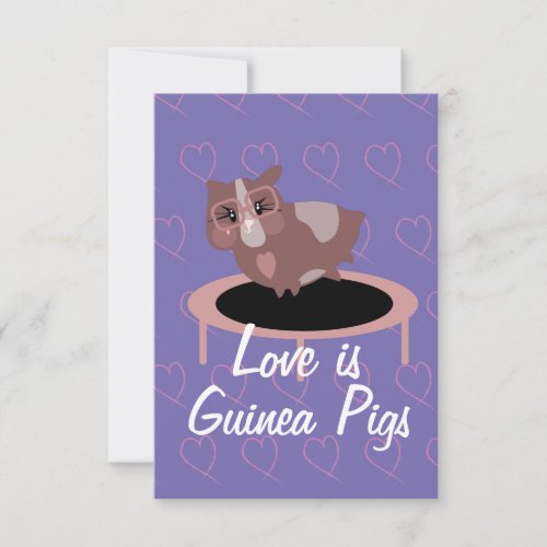 Cute Guinea Pigs Exercising Card