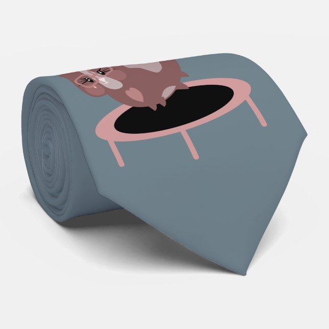 Cute Guinea Pigs Exercising Neck Tie (Rolled)