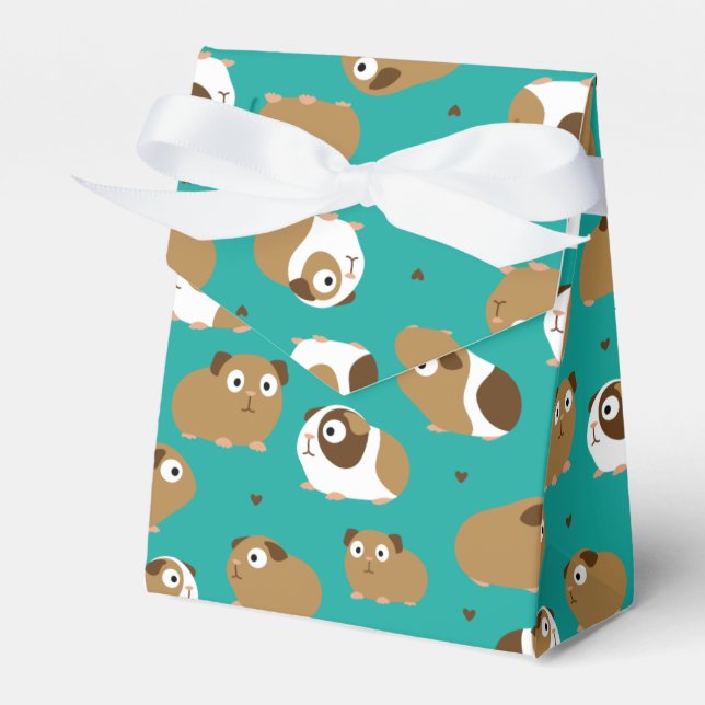 Cute Guinea Pigs Favor Box (Front Side)