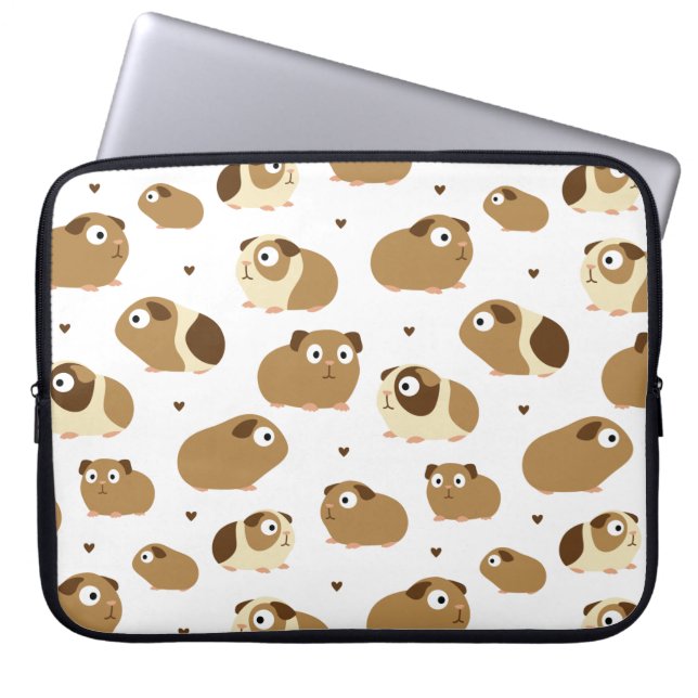Cute Guinea Pigs Laptop Sleeve (Front)