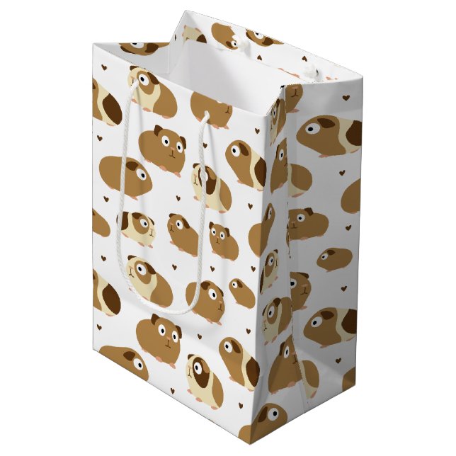Cute Guinea Pigs Medium Gift Bag (Front Angled)