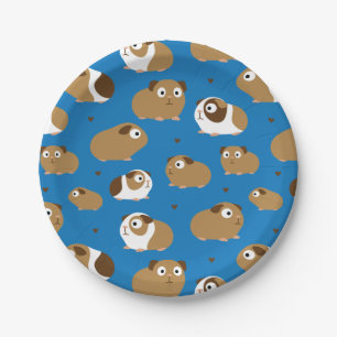 Cute Guinea Pigs Paper Plate