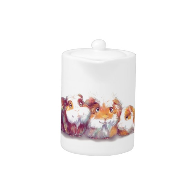 Cute Guinea Pigs Teapot (Front)
