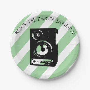 Cute Guitar Rock And Roll Musical Instruments  Paper Plates