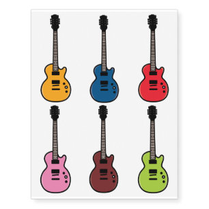 Cute Guitar Temporary Tattoos