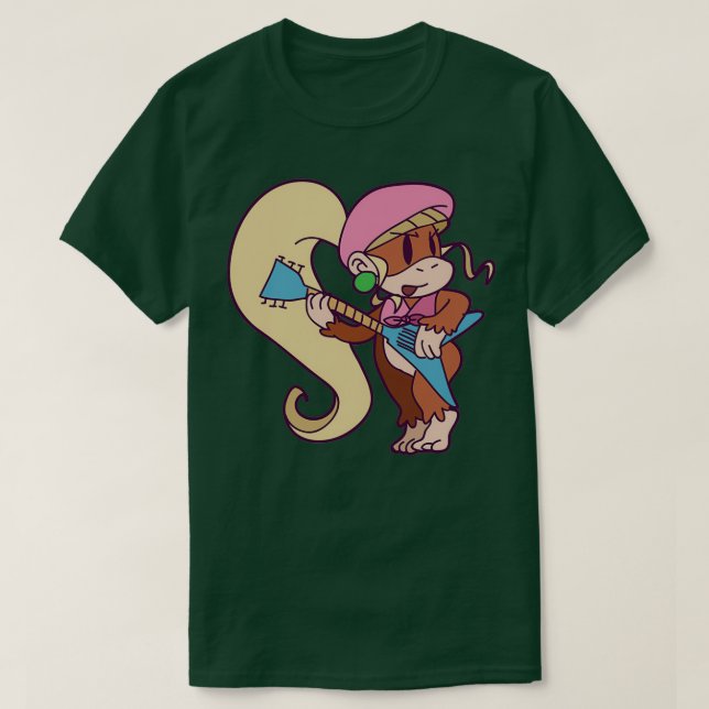 Cute Guitarist Dixie Kong T-Shirt (Design Front)