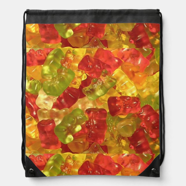 Cute Gummy Candy Drawstring Backpack (Front)