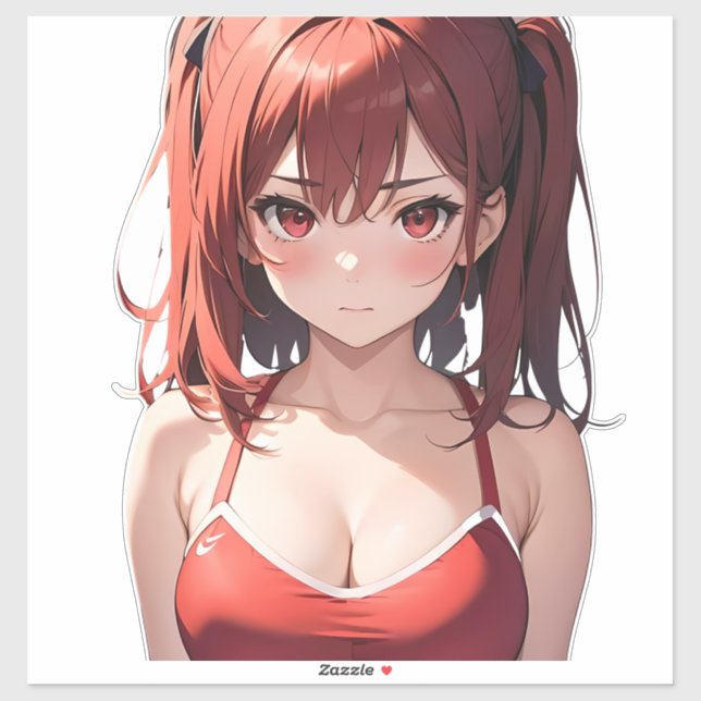 Cute Gym Anime Girl, Yasutake Kohaku Sticker (Sheet)