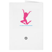 Cute Gymnast Jumping Card (Back)