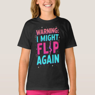 Cute Gymnastics Art for Girls, Kids, Women Gym T-Shirt