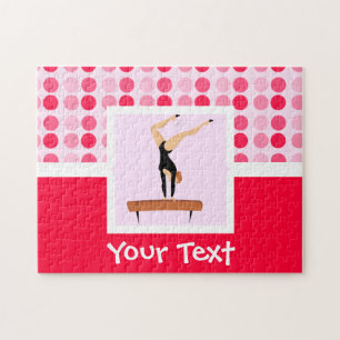 Cute Gymnastics Balance Beam Jigsaw Puzzle