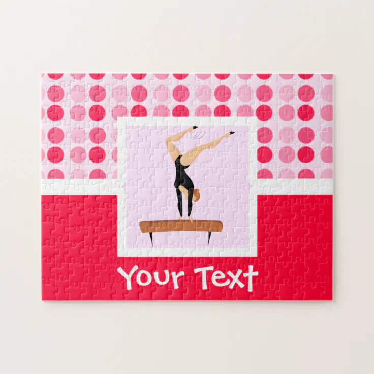 Cute Gymnastics Balance Beam Jigsaw Puzzle Zazzle