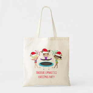 Cute Gymnastics Christmas Custom Gymnast Kids T-Sh Tote Bag