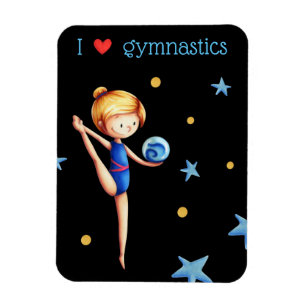 Cute Gymnastics Girl Ball  Magnet