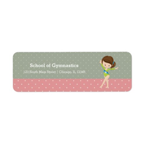 Cute gymnastics girl label