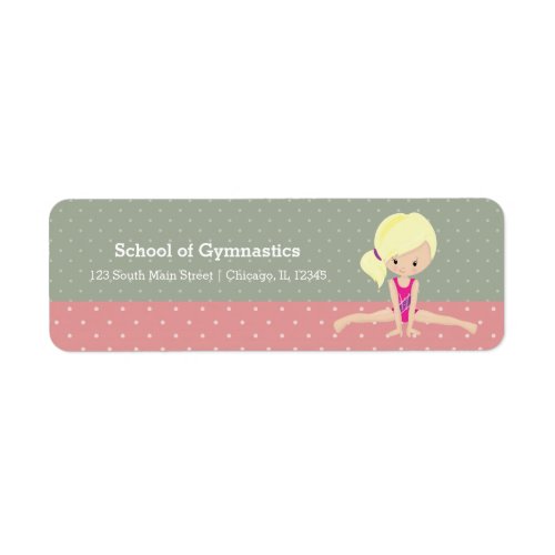 Cute gymnastics girl label