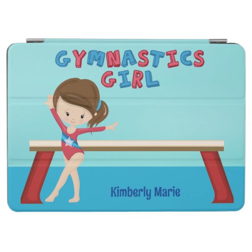 Cute Gymnastics Girl Personalized Gymnast iPad Air Cover