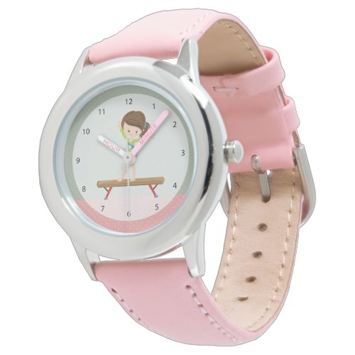 Cute gymnastics girl watch