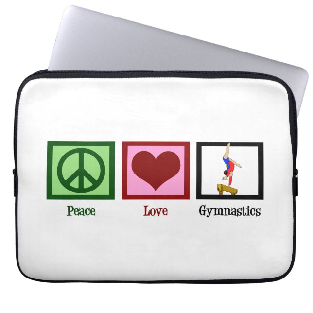 Cute Gymnastics Laptop Sleeve (Front)