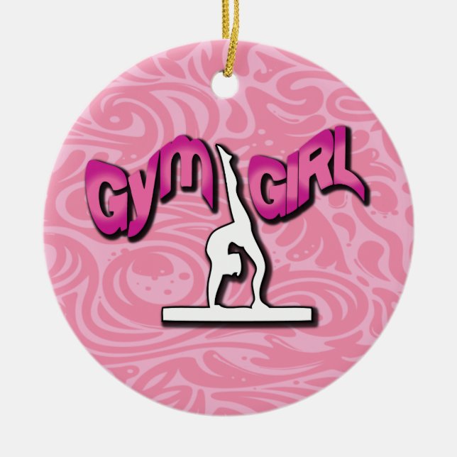 Cute Gymnastics Ornament (Front)