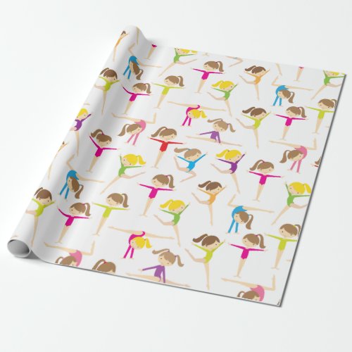 Cute Gymnasts Wrapping Paper