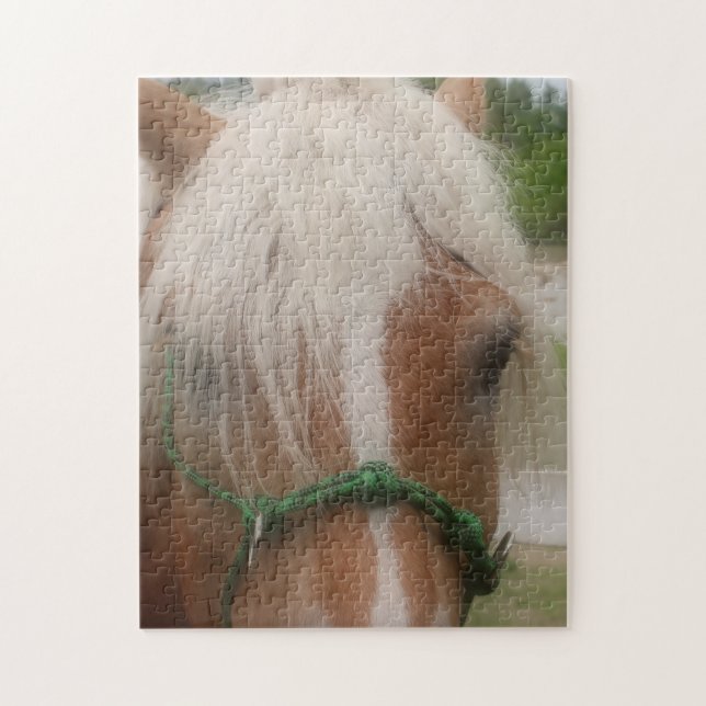 Cute Haflinger Draft Horse Face Animal Jigsaw Puzzle (Vertical)