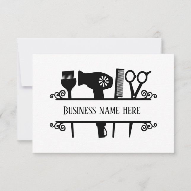 cute hair stylist any purpose note card (Front)