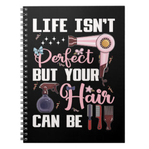 Cute Hair Stylist Motivation Hairdresser Notebook