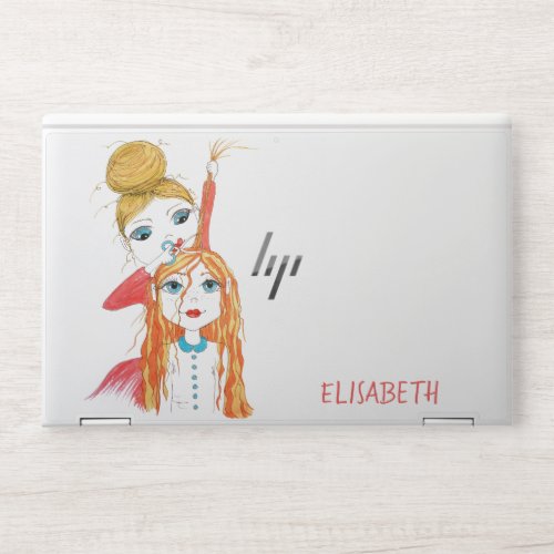 Cute Haircut Whimsical Art Illustration HP Laptop Skin