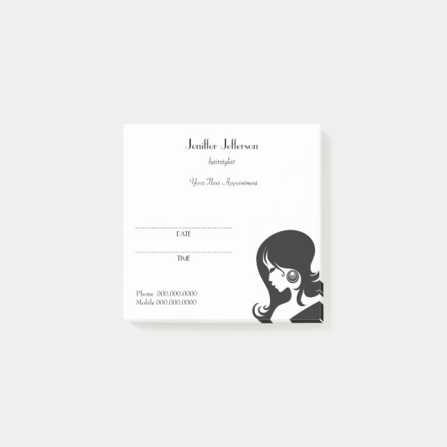 Cute Hairdresser Appointment Post-it® Notes (Front)