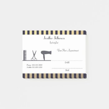 Cute Hairdresser Appointment Post-it® Notes by aquachild at Zazzle