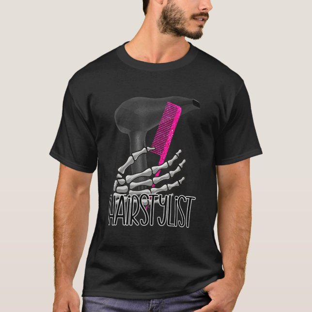 Cute hairstylist cosmetology hairdresser beauticia T-Shirt (Front)