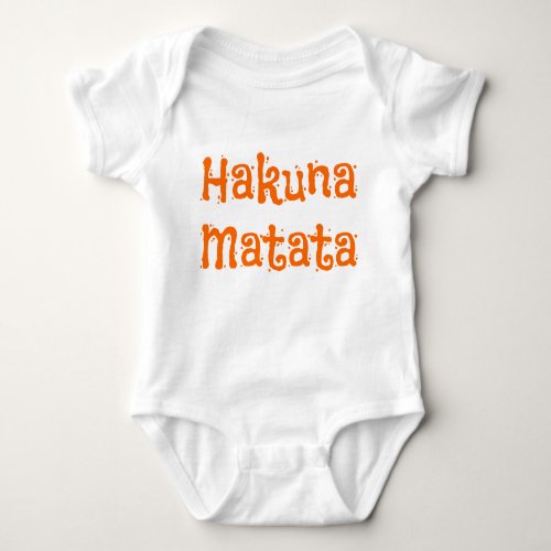 Cute Hakuna Matata Baby Bodysuit