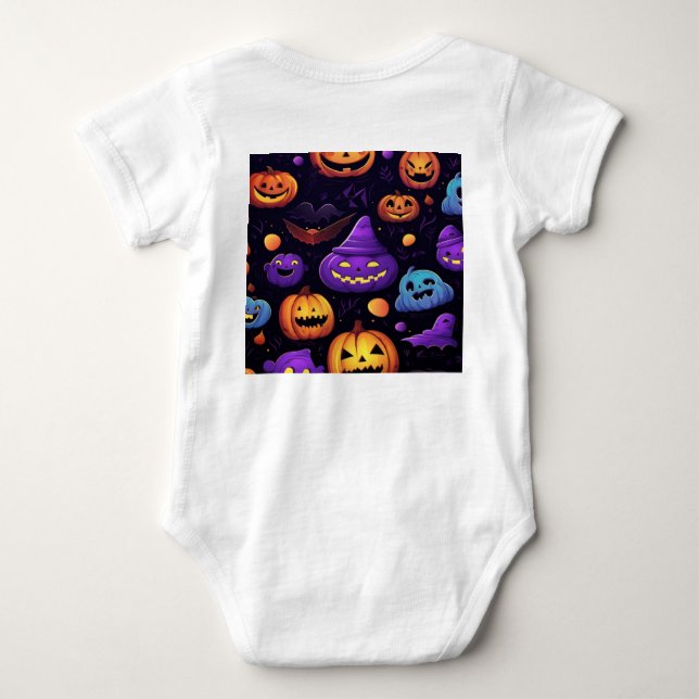 Cute Hallooween Baby Bodysuit (Back)