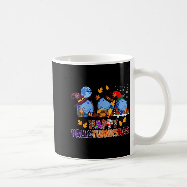 Cute Hallothanksmas Bowling Halloween Thanksgiving Coffee Mug (Right)